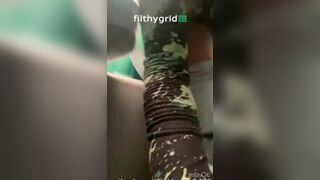 Sexy chick pooping in porta potty