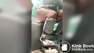 Sexy chick pooping in porta potty