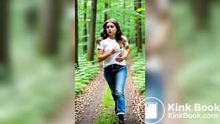 Hot girl Diarrhea outdoor ai