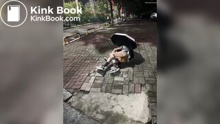 Chinese cute girl diarrhea accidentally