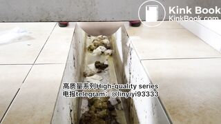 Beautiful girl poops in the toilet 53