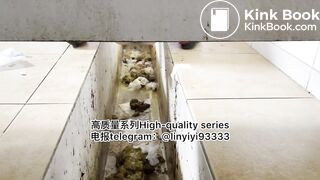 Beautiful girl poops in the toilet 53