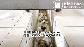 Beautiful girl poops in the toilet 53