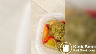 Poop on the goldfish and flush it down the toilet.