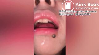 Girl spitting and vomiting