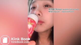 Girl spitting and vomiting