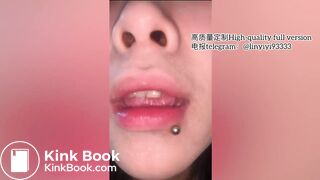 Girl spitting and vomiting