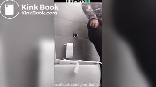 Dirty woman pooping on toilet - video 2