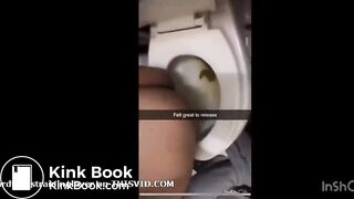 Big booty ebony moaning out hard on toilet compilation