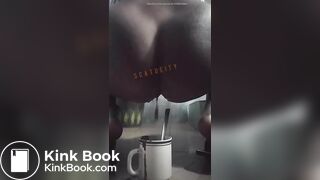 girl having diarrhea in a cup