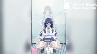 Students use school toilet animation