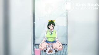 Students use school toilet animation