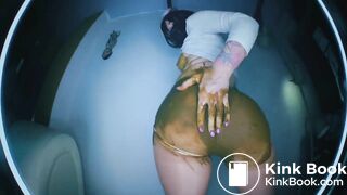 Flling her stocking and smearing