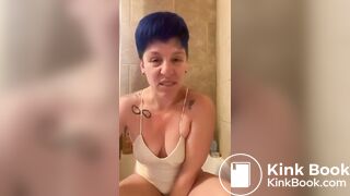 Vintage Satin Bodysuit Fill and Cum