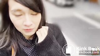 Attractive Japanese girl takes a shit