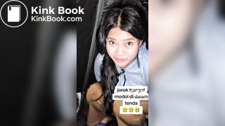 ТТ girl poops in a bag in the tent