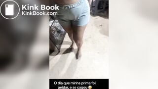 Latin girl shit her pants while fart