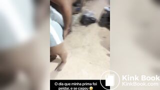 Latin girl shit her pants while fart