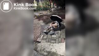 drunk girls shit themselves on street