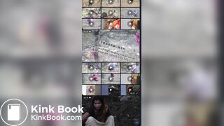 Full version of the Indian girl pooping series group