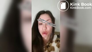 Beautiful girl spits 2