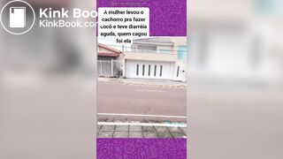 Brazil Woman shit diarrhea herself in the street