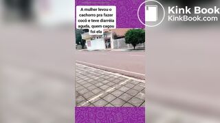 Brazil Woman shit diarrhea herself in the street