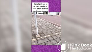 Brazil Woman shit diarrhea herself in the street