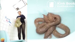 Japanese Hot Lady pooping dormitory toilet