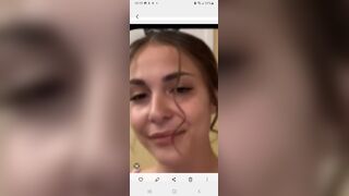 Girl pooping on toilet - video 336