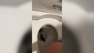 Japanese pajama girl films herself pooping