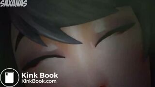 Gwen Takes a hot shit in a trash can