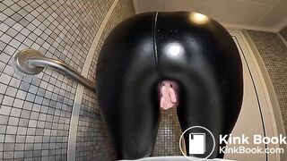 Eating dog shit and shitty dildo