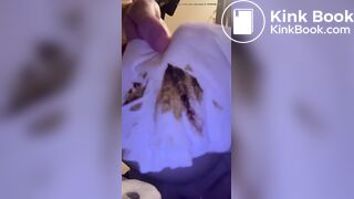 Ugly goth girl shits for cash