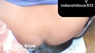 Indian desi close up shitting