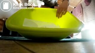 Italian girl poops after constipation