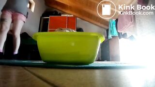 Italian girl poops after constipation