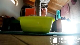 Italian girl poops after constipation