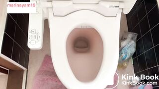 Girl shitting and farting in toilet - video 2