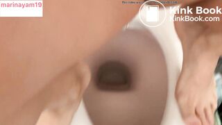 Girl shitting and farting in toilet - video 2
