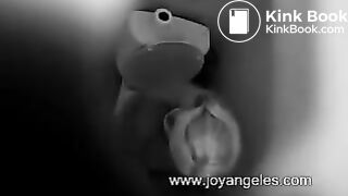 A girl drops a HUGE monster log into toilet