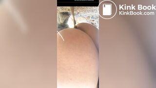 Girl has diarrhea outside - video 2