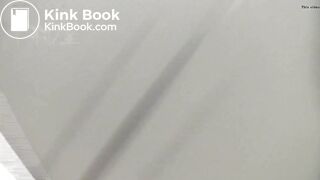 She makes a big poop while pushing with her hand