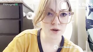 Girl pooping on toilet - video 309