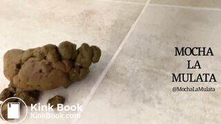 Ebony girl shitting and farting