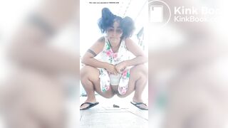 Desi Chubby Girl Pooping on Floor