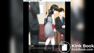 anime girl student diarrhea on the tram background+end1