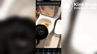 eat shit from toilet