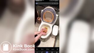 eat shit from toilet
