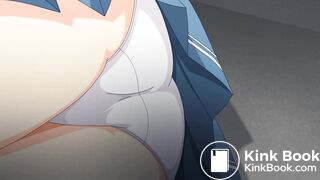 Restrained Girl unable to go to the toilet